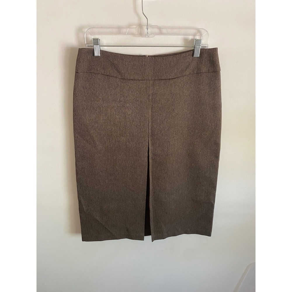Y2K Vintage Forever 21 Brown Herringbone Pencil‎ Skirt Womens Large Made in USA
